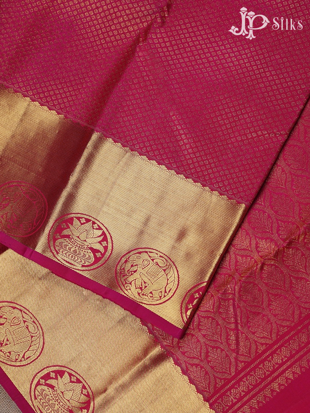 Rani Pink Kanchipuram Silk Saree - A424 - View 4