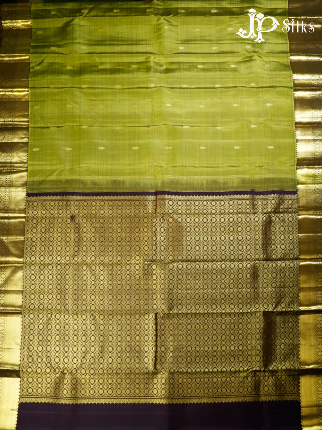 Mehendi Green and Brown Kanchipuram Silk Saree - G379 “View3”