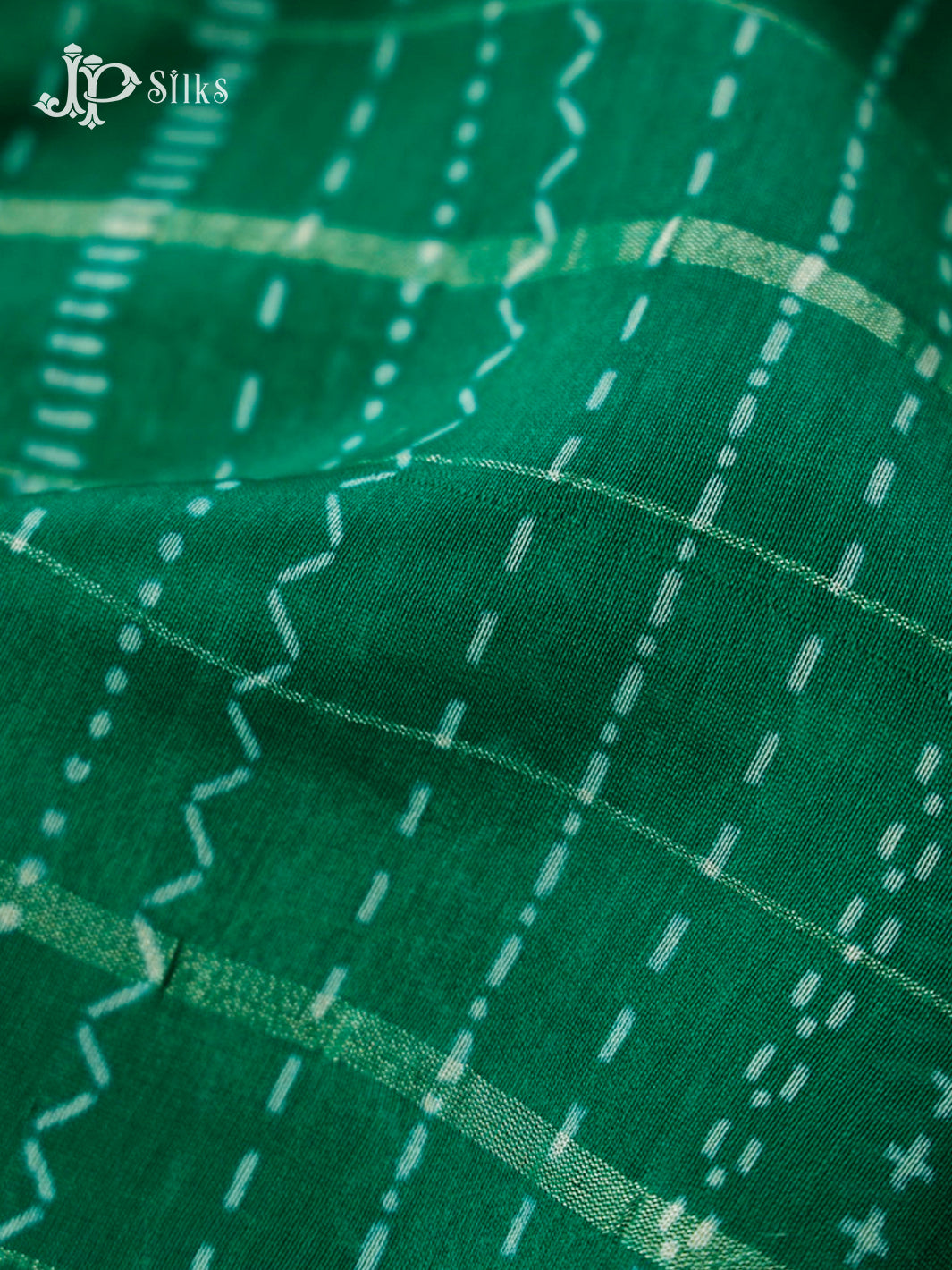 Green Semi Chanderi Saree - F2802