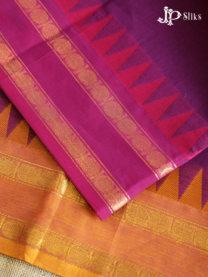 Grape Purple Theni Cotton Saree - G888