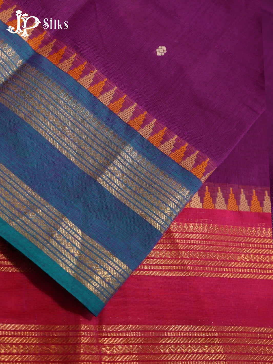 Dark Purple Theni Cotton Saree - G881