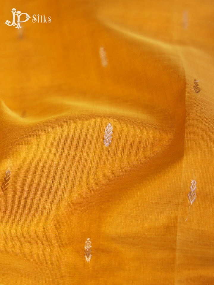 Yellow and Pink Silk Cotton Saree - F2662