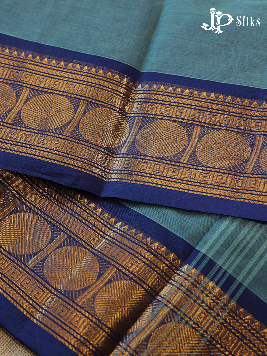 Air Force Blue Theni Cotton Saree - G903