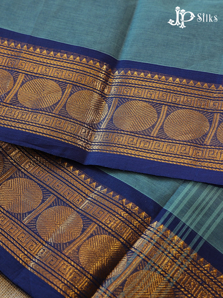 Air Force Blue Theni Cotton Saree - G903