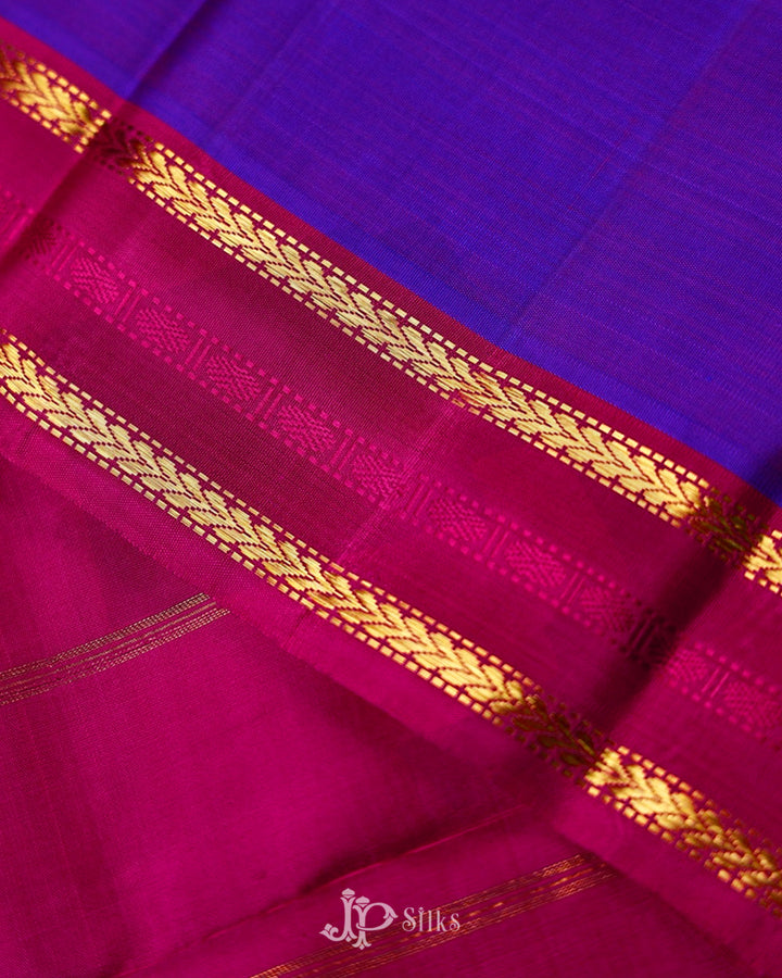 Purple And Pink Kanchipuram Silk Saree - F3444