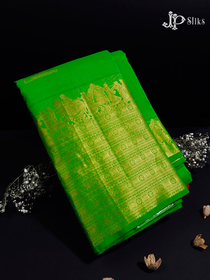 Green Kanchipuram Silk Saree - F2326-view1