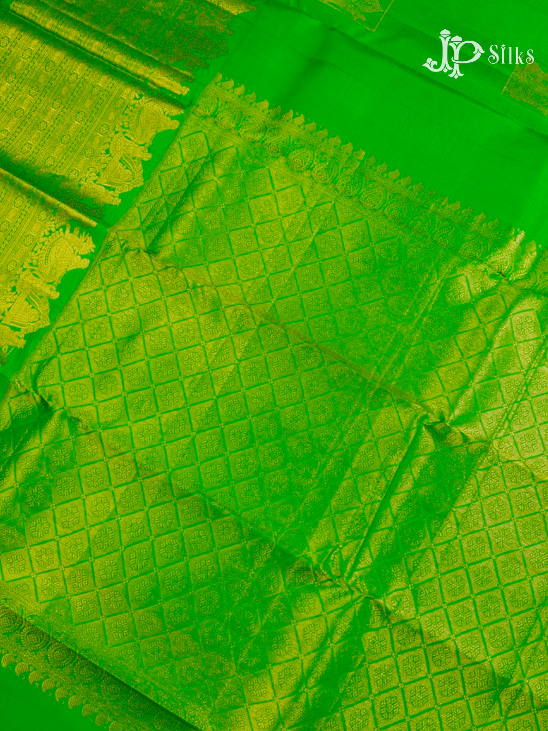 Green Kanchipuram Silk Saree - F2326-view6