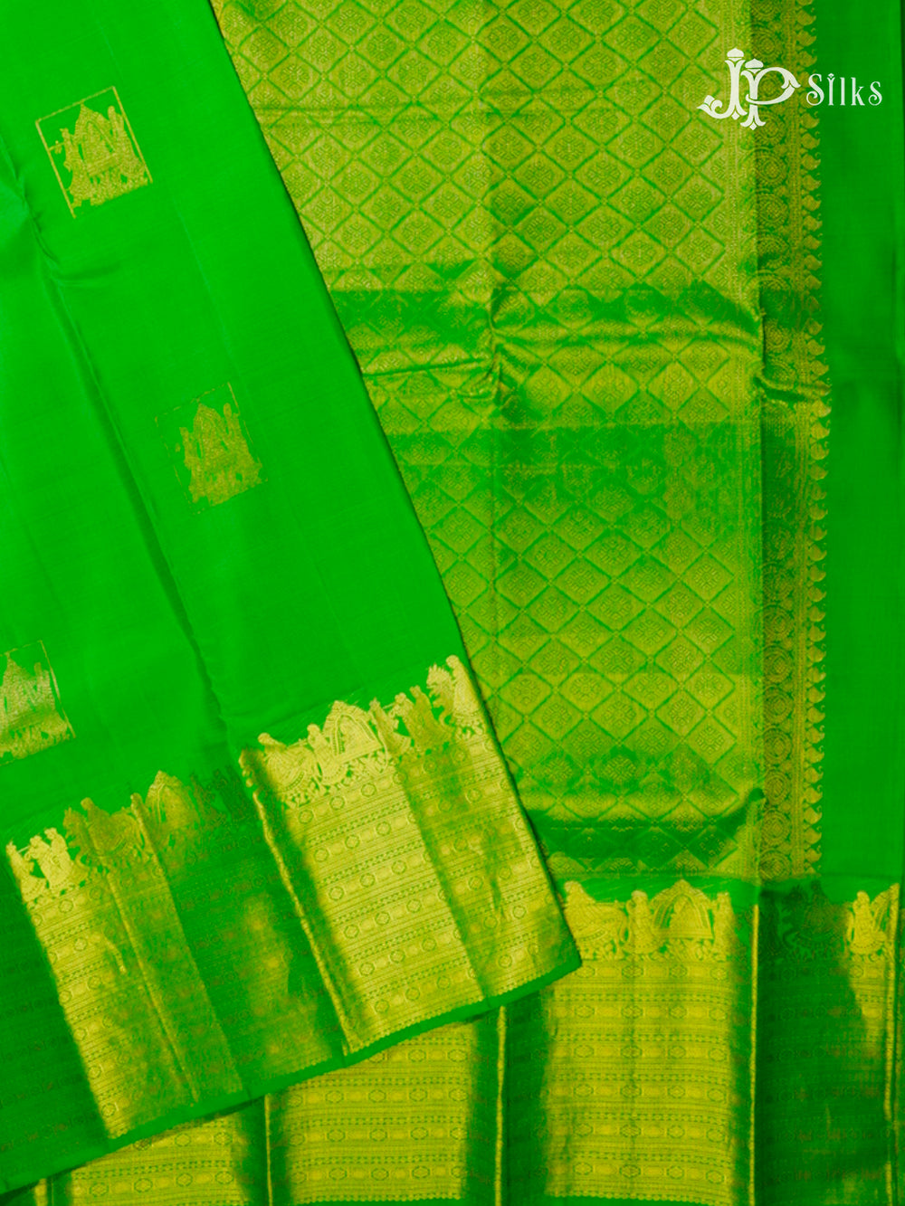 Green Kanchipuram Silk Saree - F2326-view2