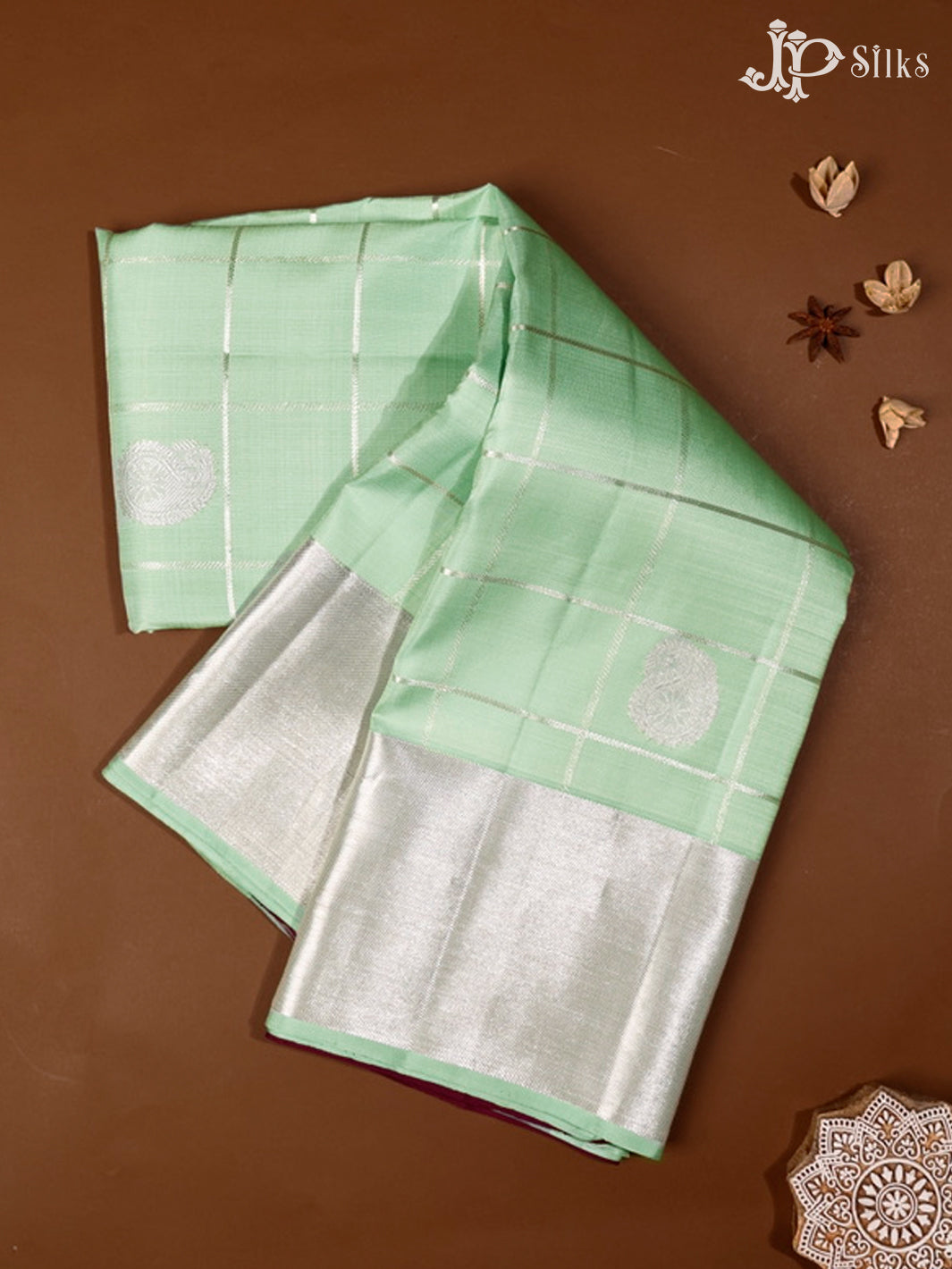 Pastel Green Kanchipuram Silk Saree - G832-view1