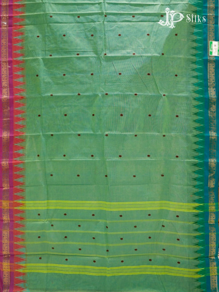 Light Green Theni Cotton Saree - G749-view2