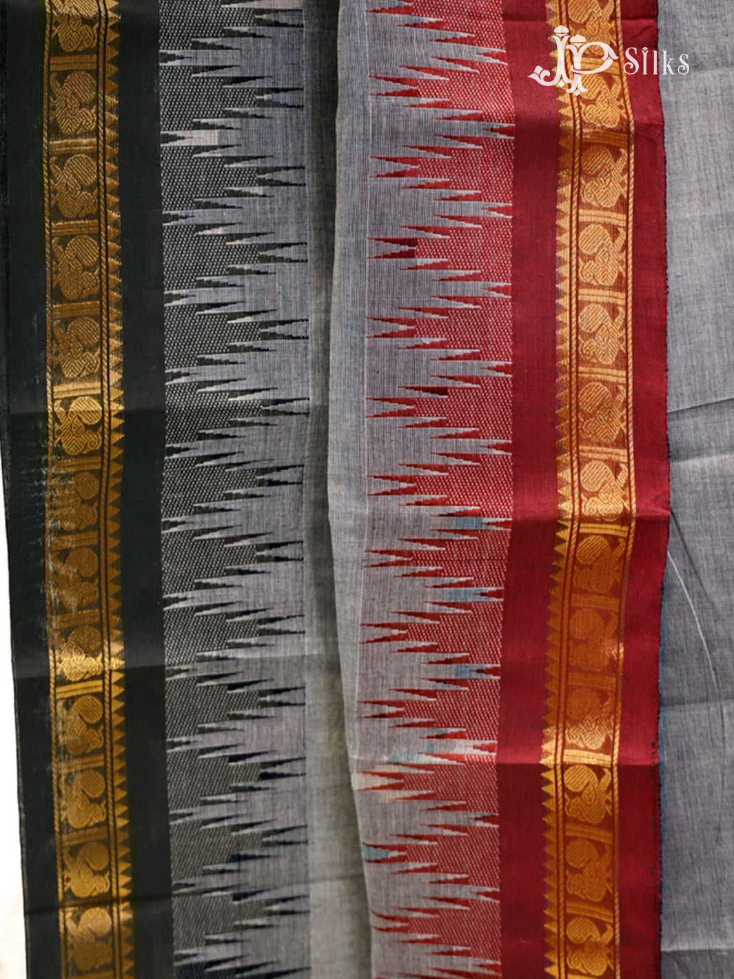 Grey Theni Cotton Saree - G746-view3