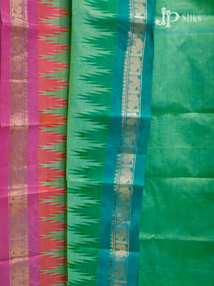 Light Green Theni Cotton Saree - G749-view3
