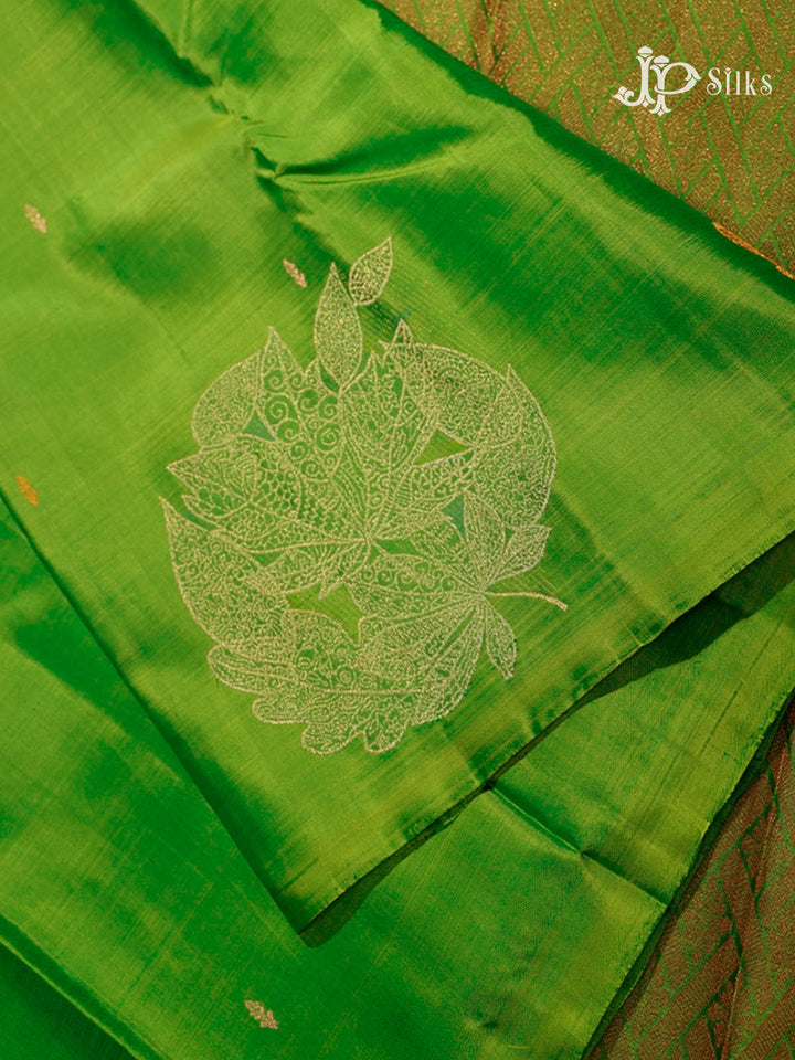 light green Kanchipuram Silk Saree - A12940-view3
