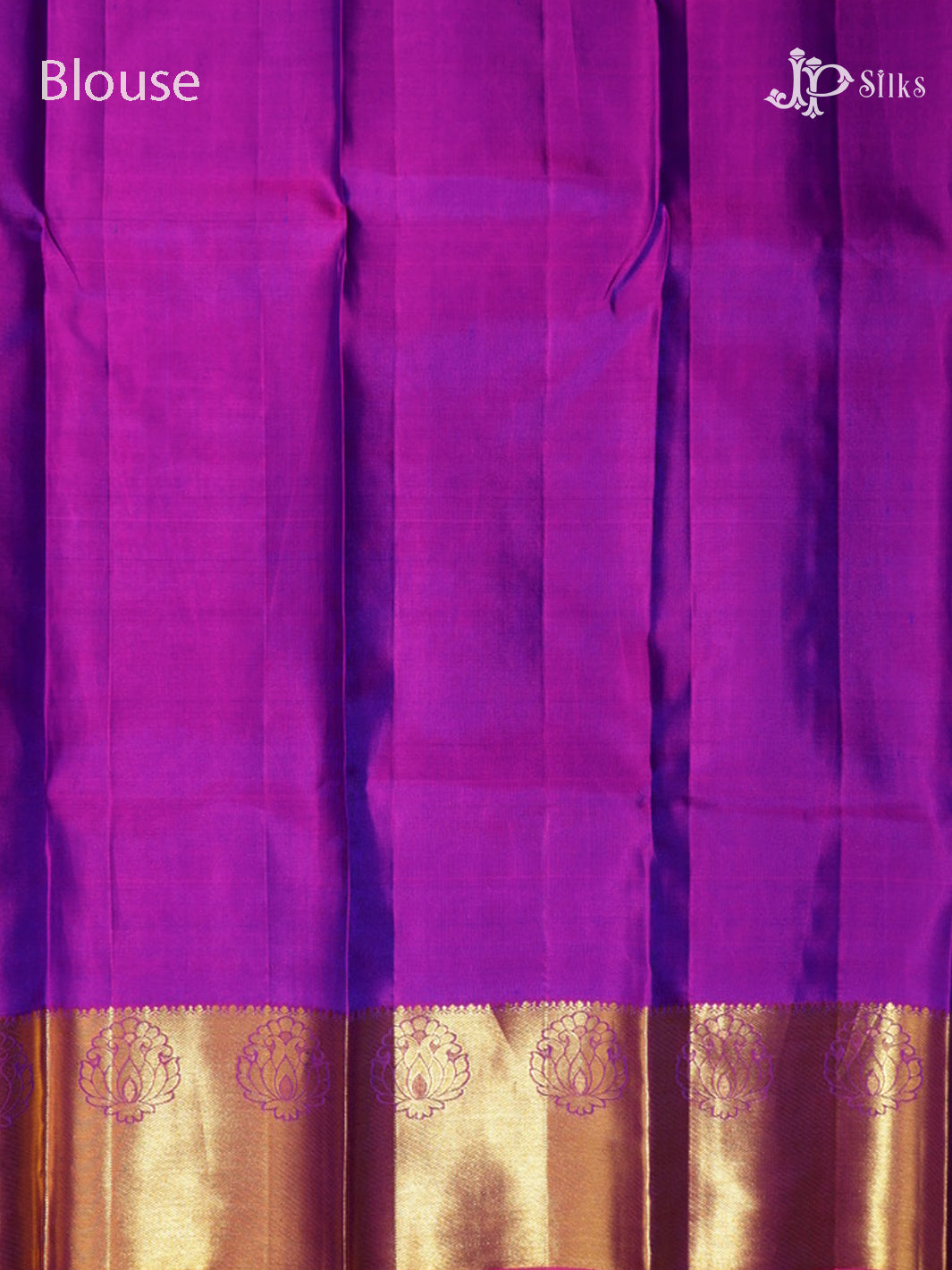Peacock Green & Purple Kanchipuram Silk Saree - D7925-view7