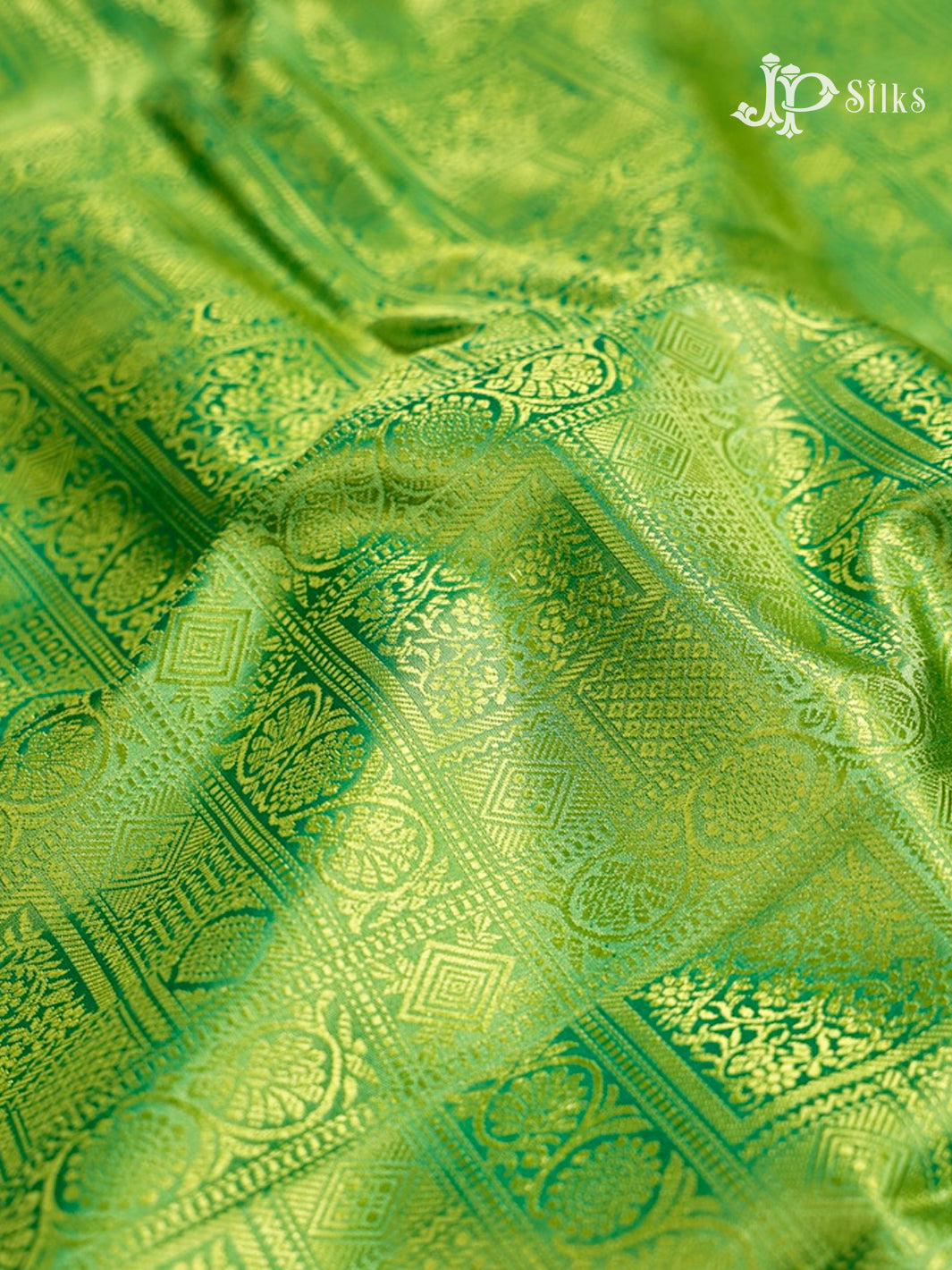 Parrot Green & Blue Kanchipuram Silk Saree - D7251-view3