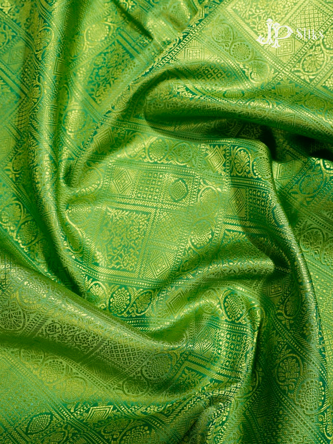 Parrot Green & Blue Kanchipuram Silk Saree - D7251-view5