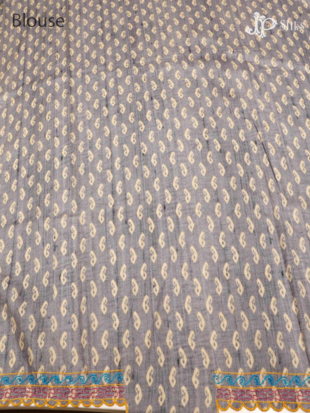Grey Semi Tussar Saree - G612