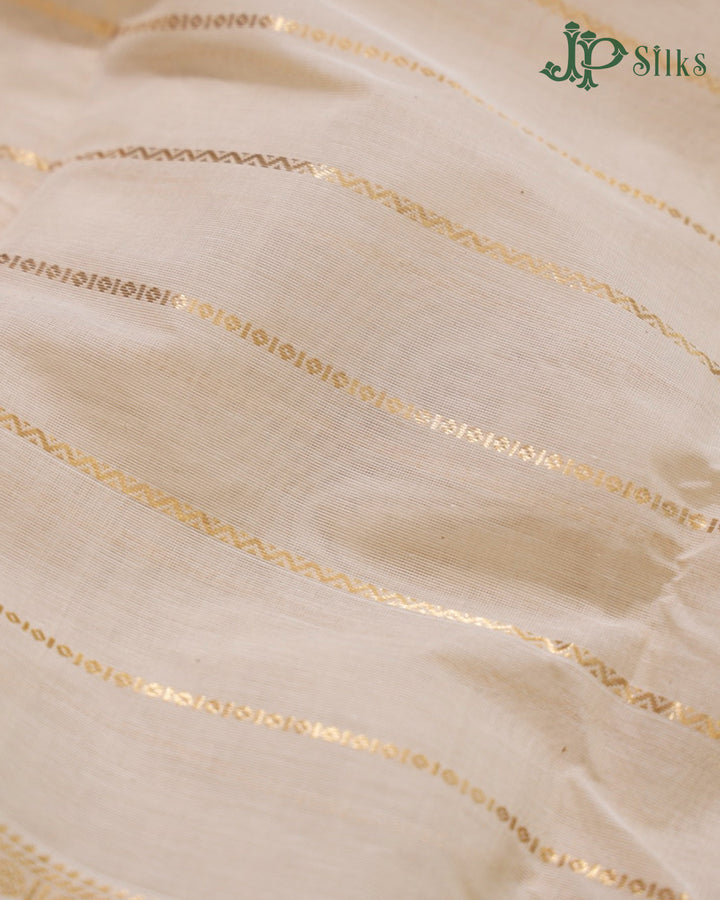 Half White Kanchi Cotton Saree H31