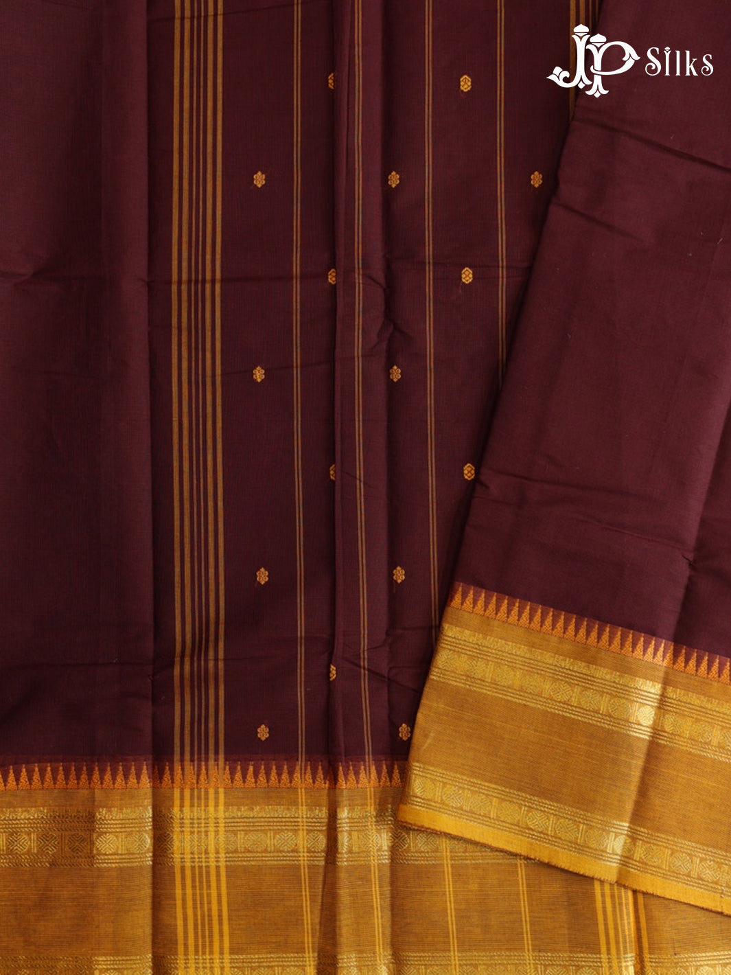Maroon Theni Cotton Saree - G882