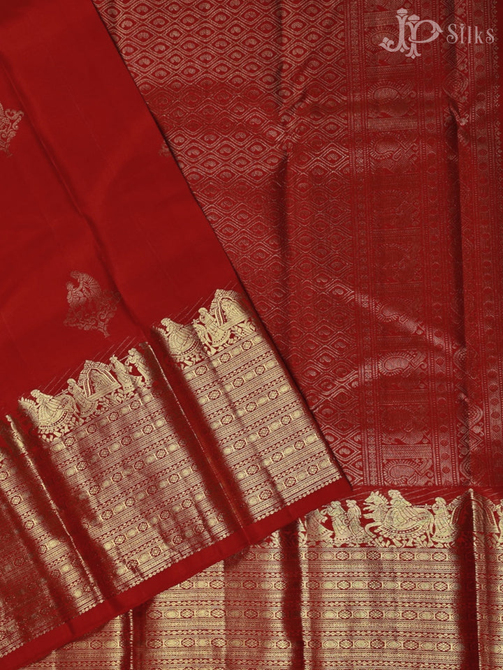 Red Kanchipuram Silk Saree - F2325 - View 2