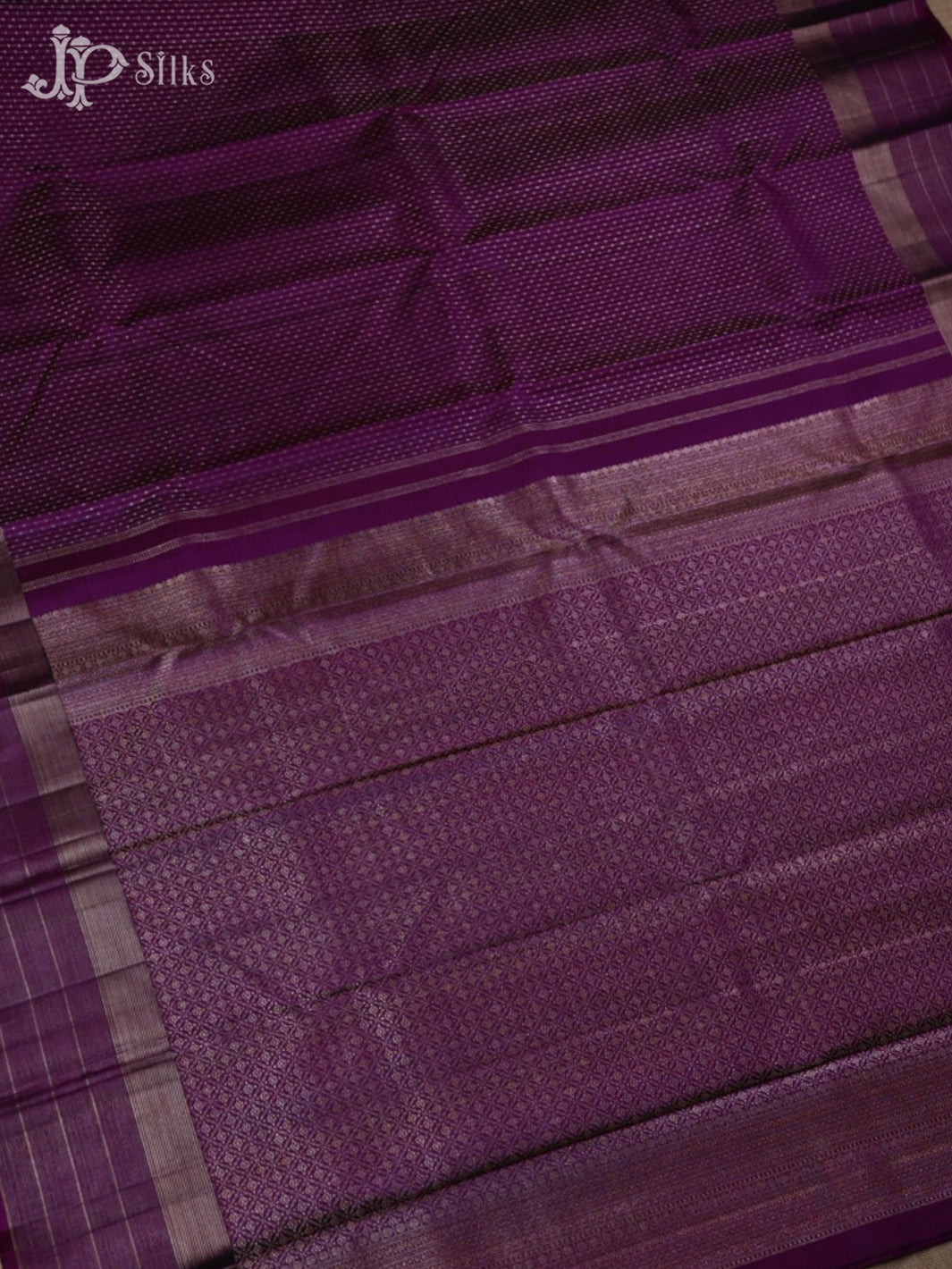 Dark Purple with Onion Pink Kanchipuram Silk Saree - E5218 - View 3