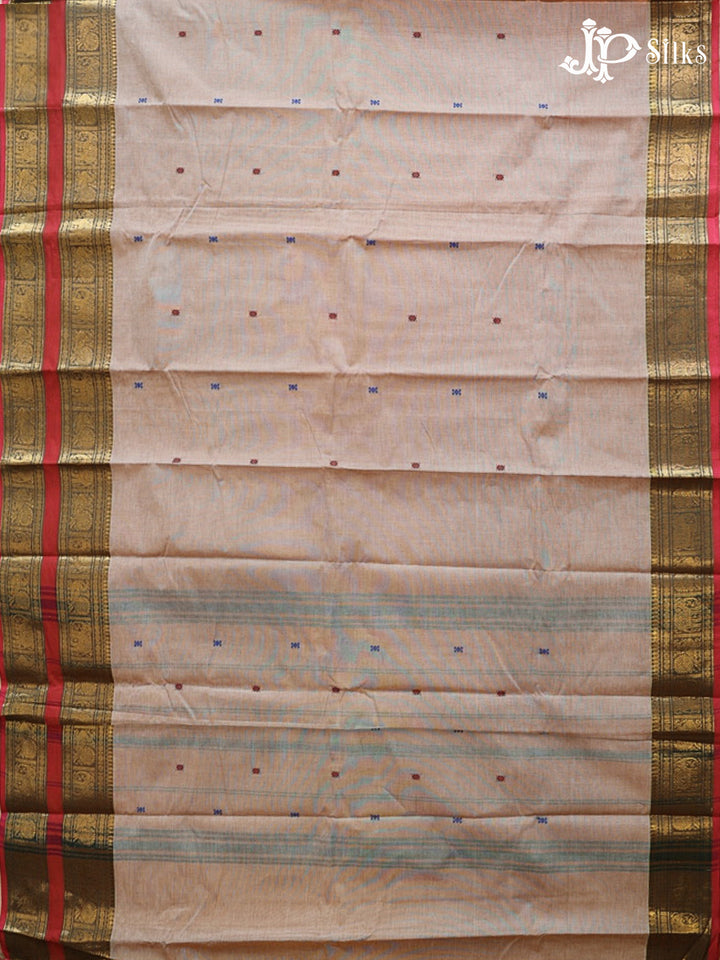 Peach Theni Cotton Saree - G904