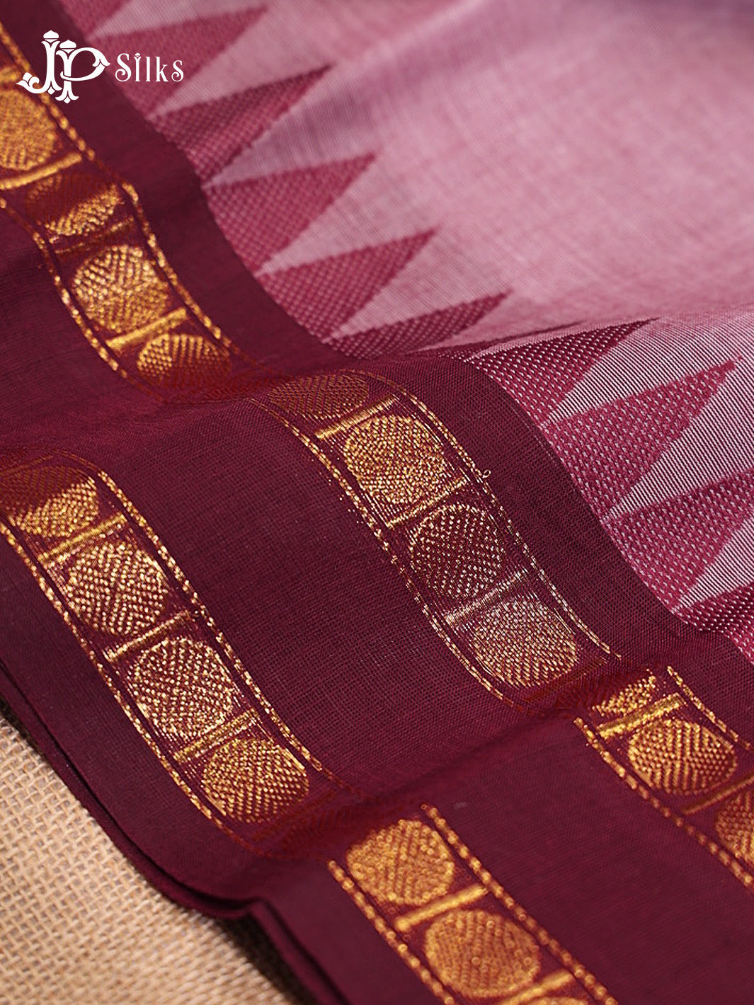 Onion Pink Theni Cotton Saree - G899
