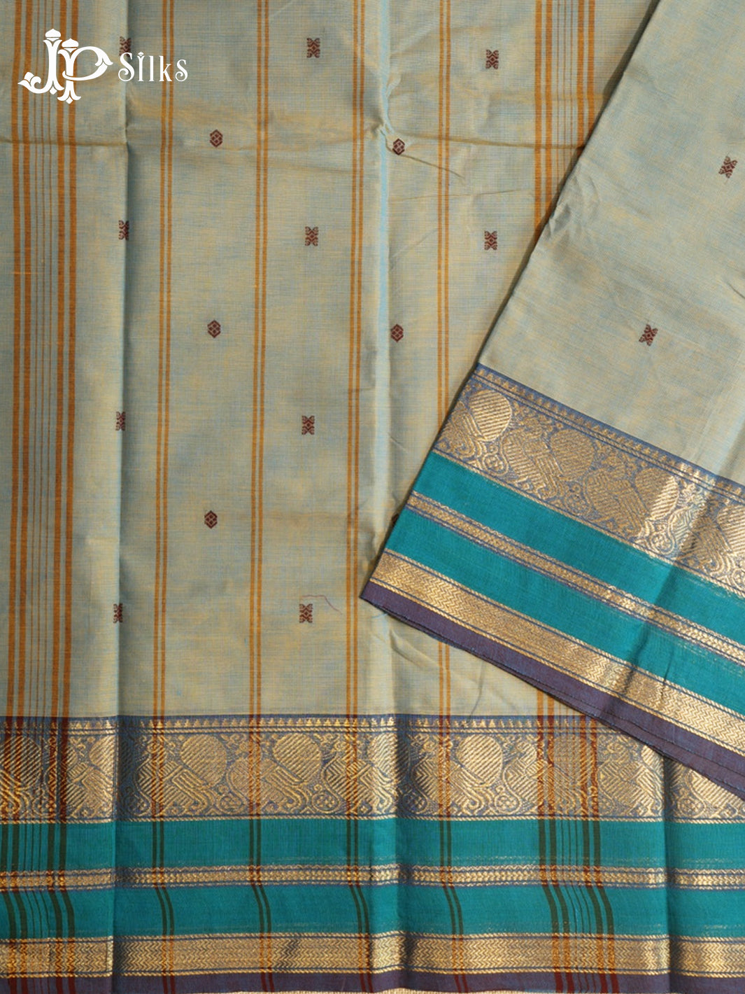 Calm Green Theni Cotton Saree -G893
