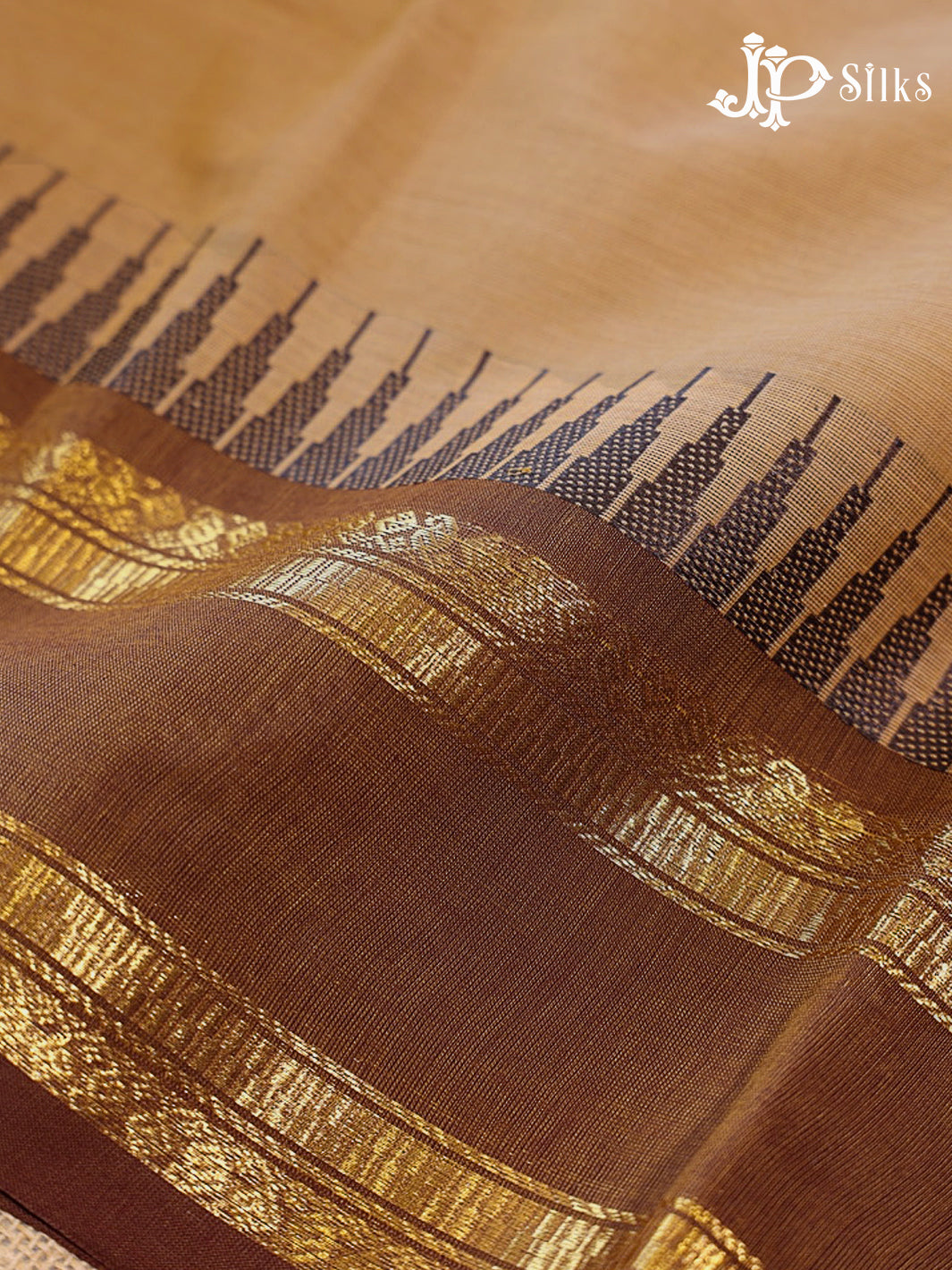 Beige Theni Cotton Saree - G890