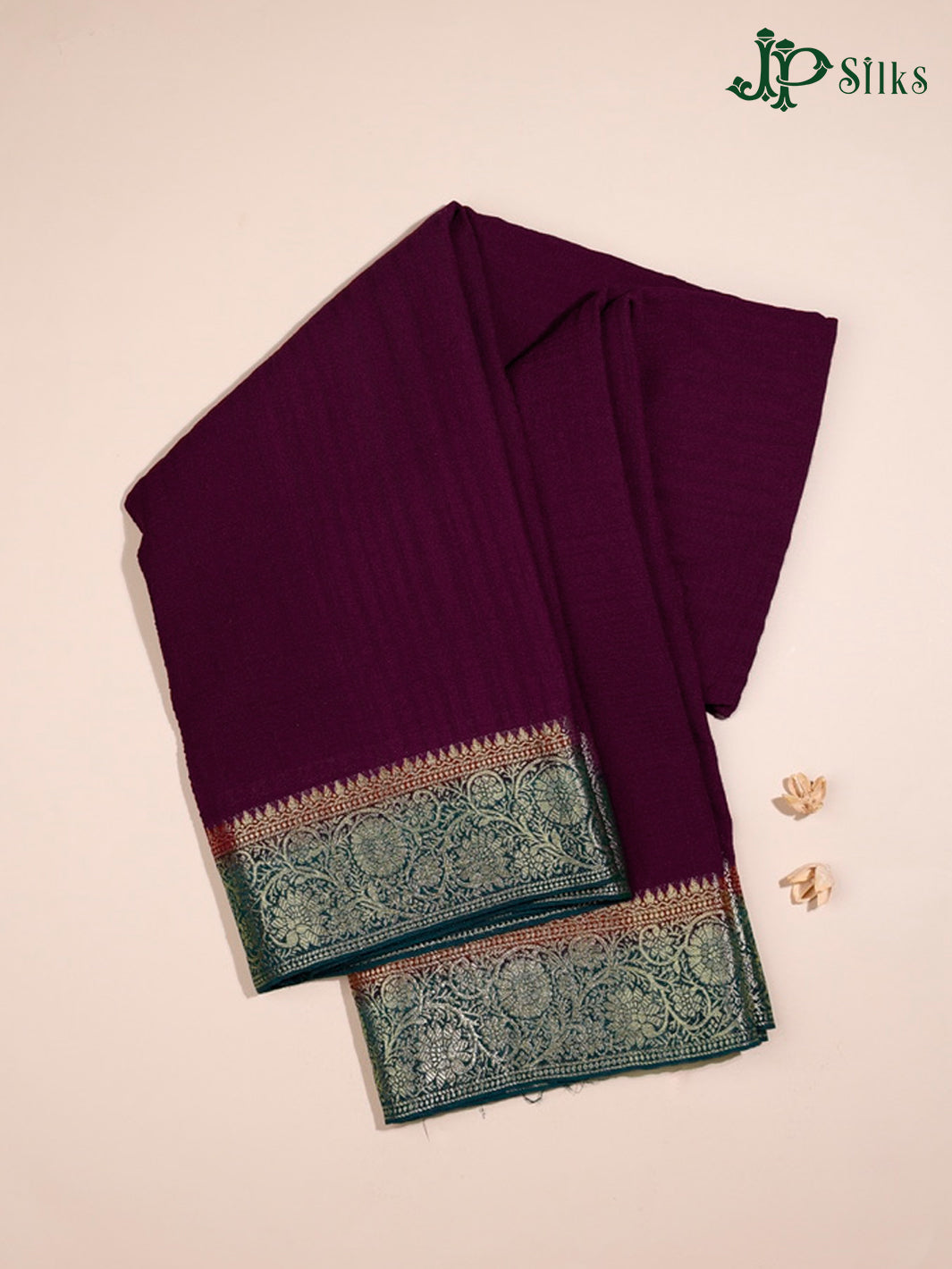 Maroon Semi Khaddi Georgette Saree - G496-view1
