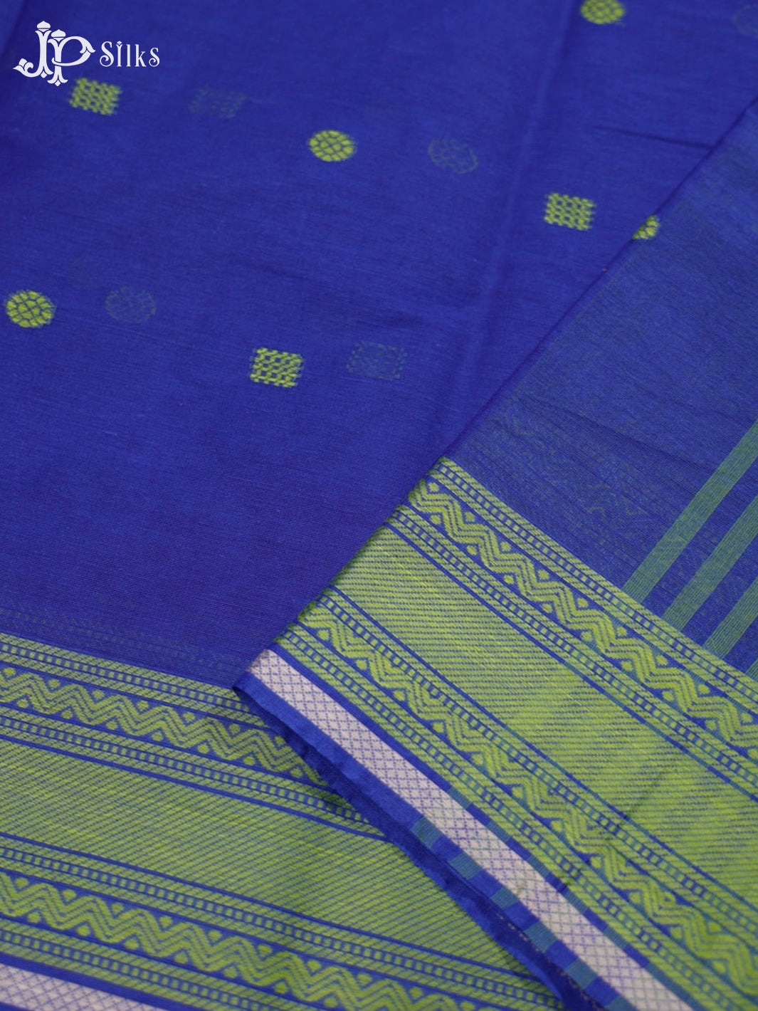Blue Chettinad Cotton Saree - F2765 “View2”