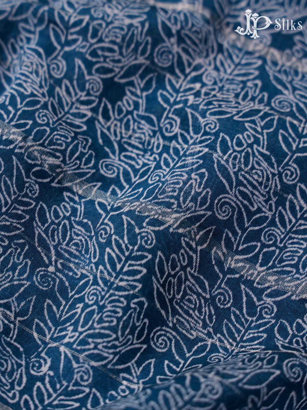 Teal Blue Semi Chanderi Saree - F2803