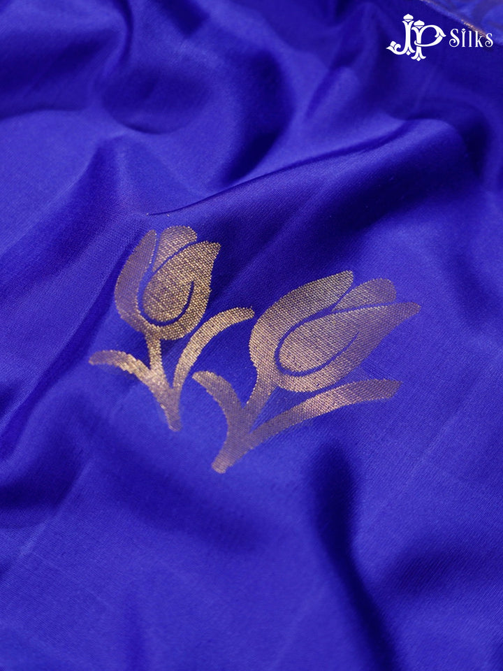 Ink Blue & Purple Soft Silk Saree - D4107-view3