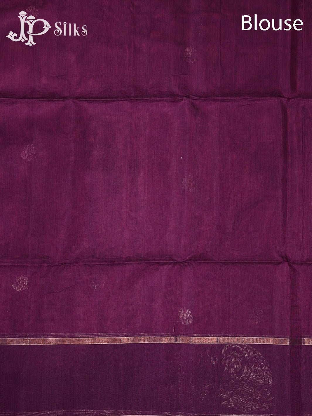 Burgundy and Deep Violet Kora Cotton Saree - G920
