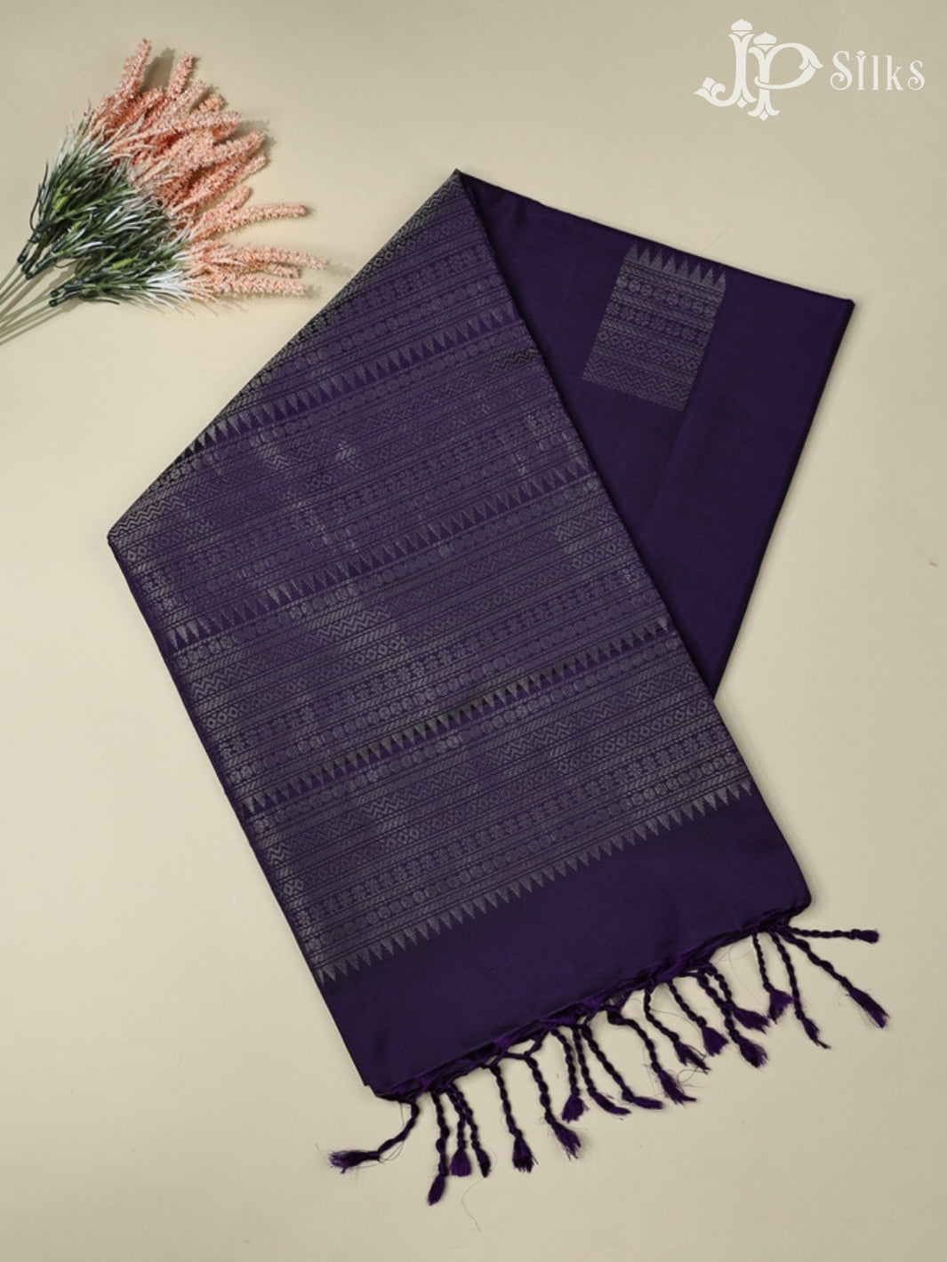 Midnight Purple Soft Silk Saree - F2216 - View 1