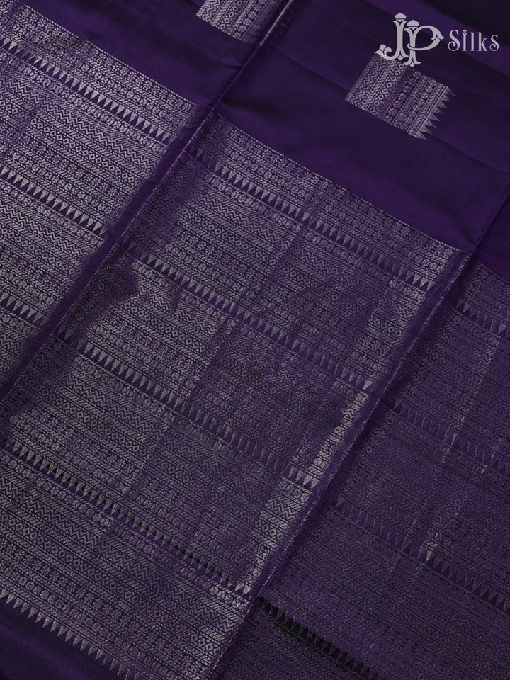 Midnight Purple Soft Silk Saree - F2216 - View 5