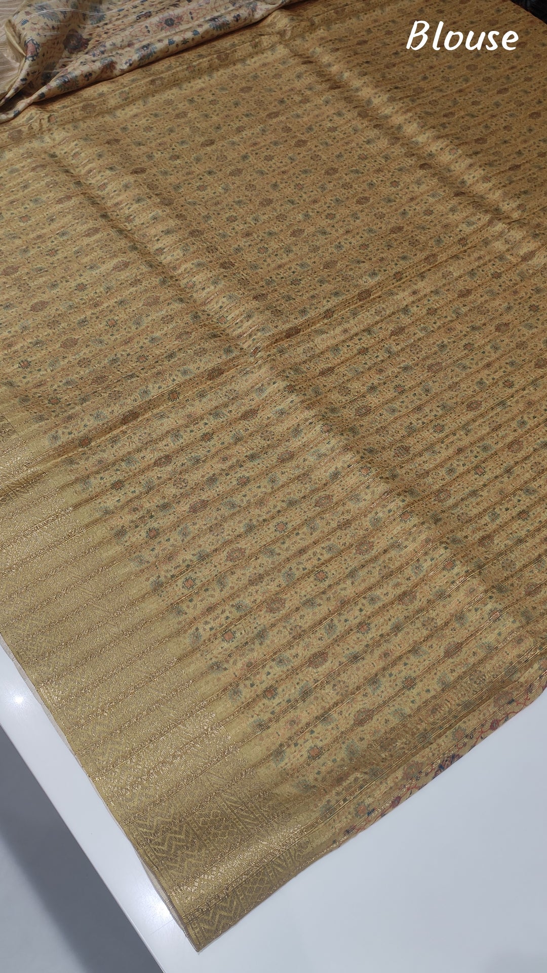 Light Yellow Semi Tussar Saree - E1273