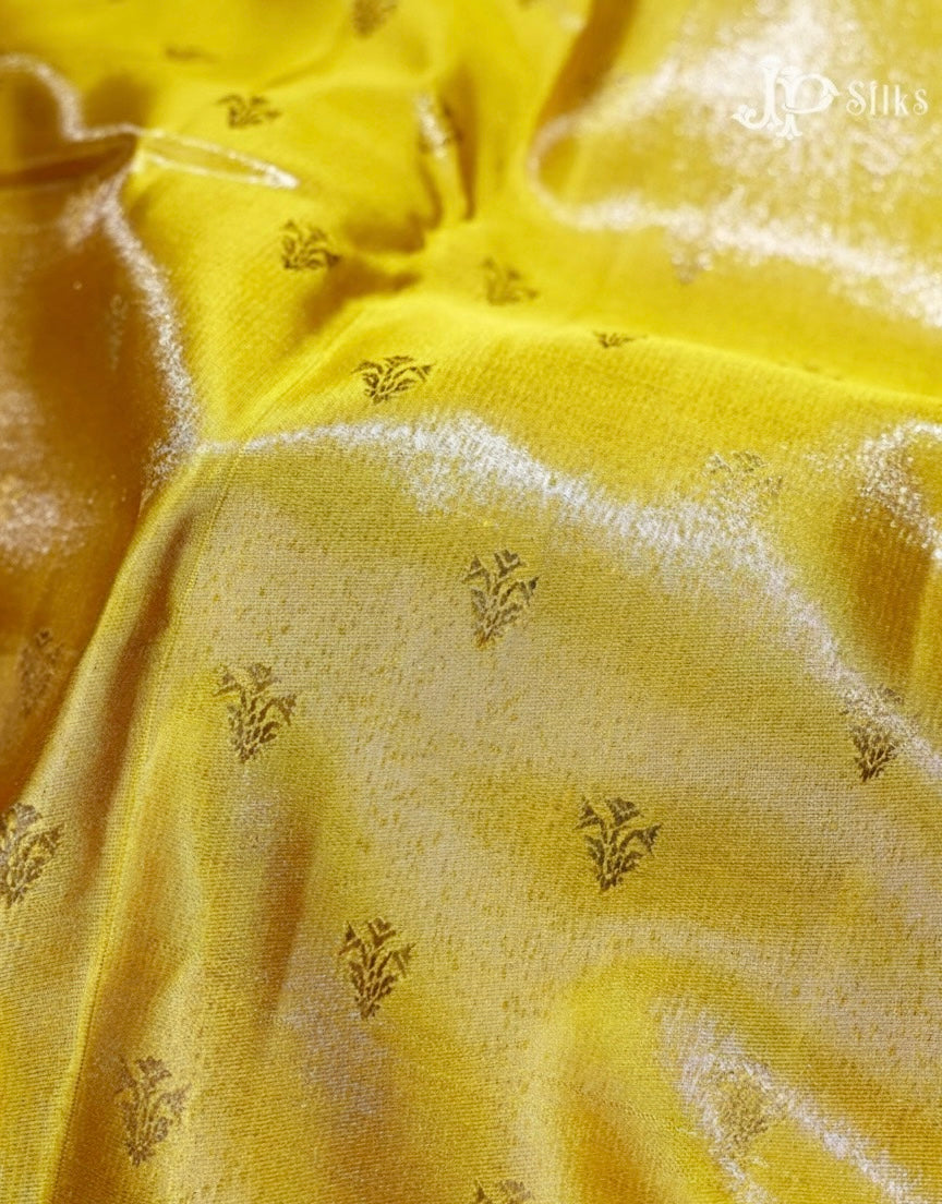 Mustard Yellow & Light Brown Kanchipuram Silk Saree - D7250