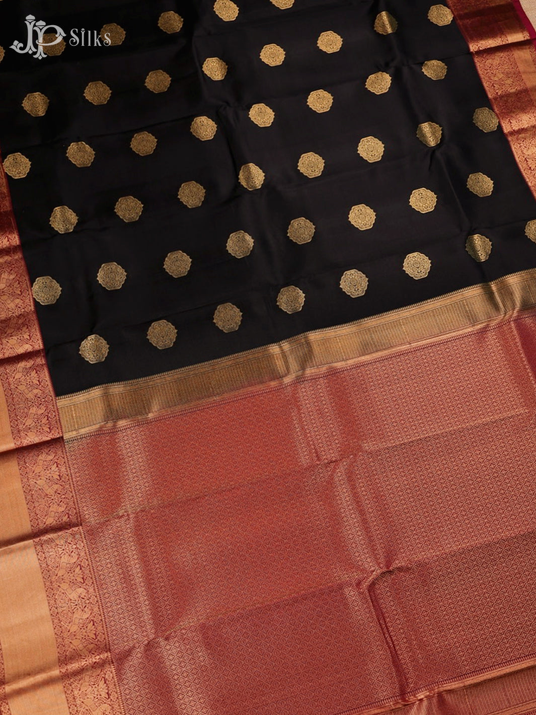 Black And Magenta Pink Pure Silk Mixed Saree - F3614