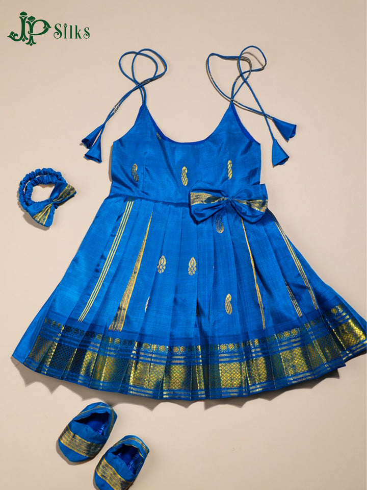 Blue Mango Motif Frock | 1 m - 8 m - F3435