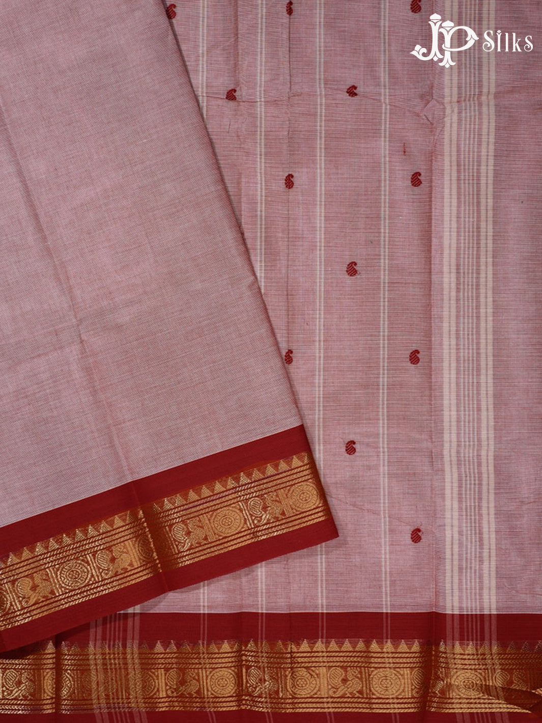 Light Mauve Theni Cotton Saree - G418 “View2”