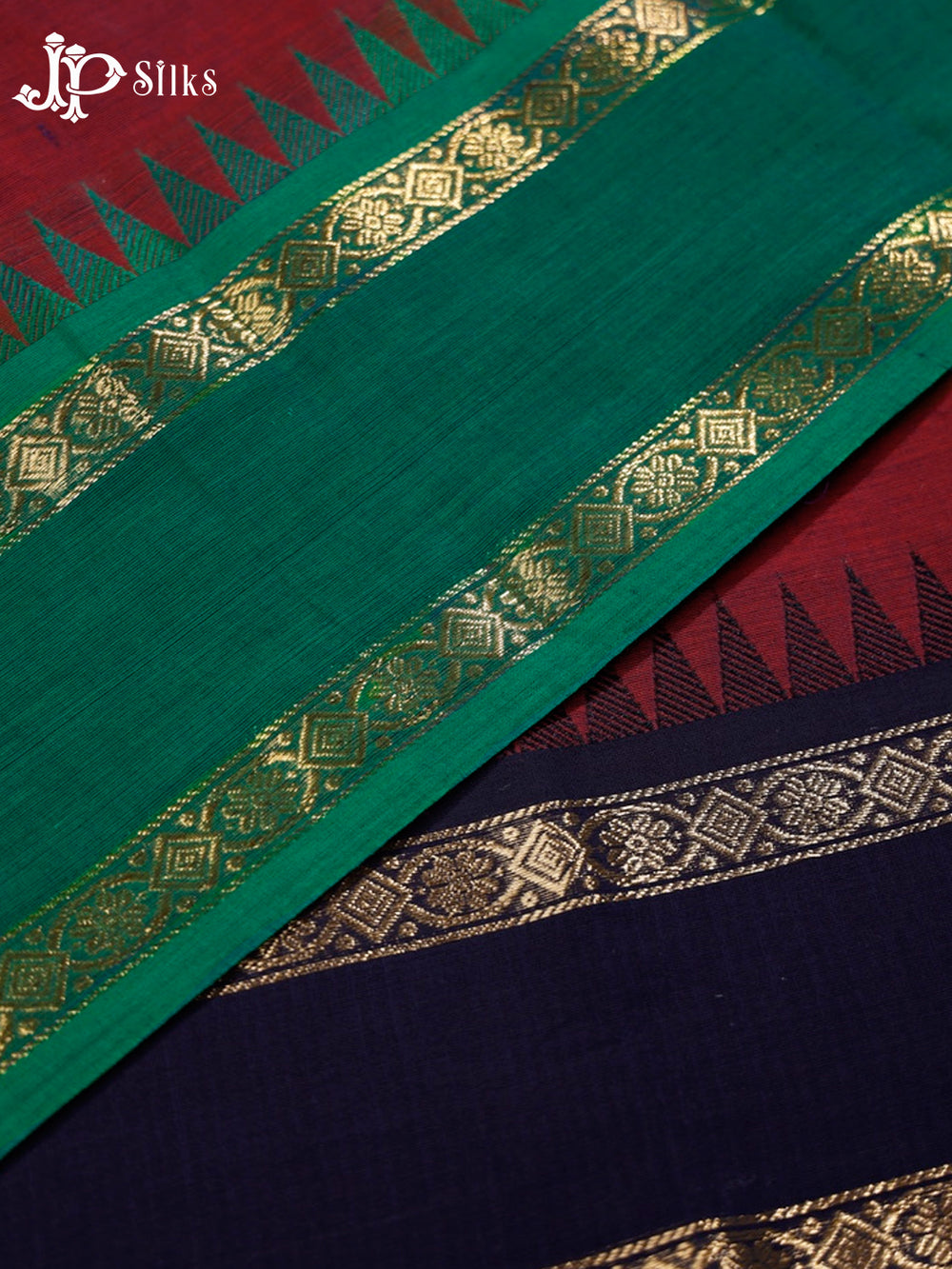 Maroon Theni Cotton Saree - G405 “View2”