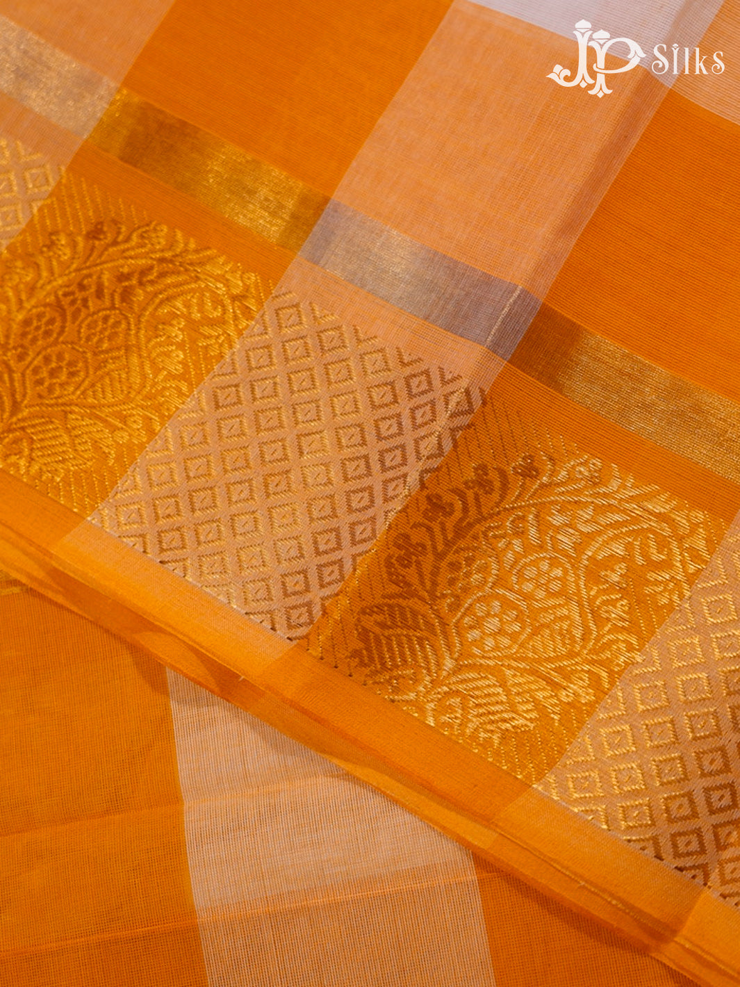 Mango Yellow & White Chettinad Cotton Saree - G399 “View4”