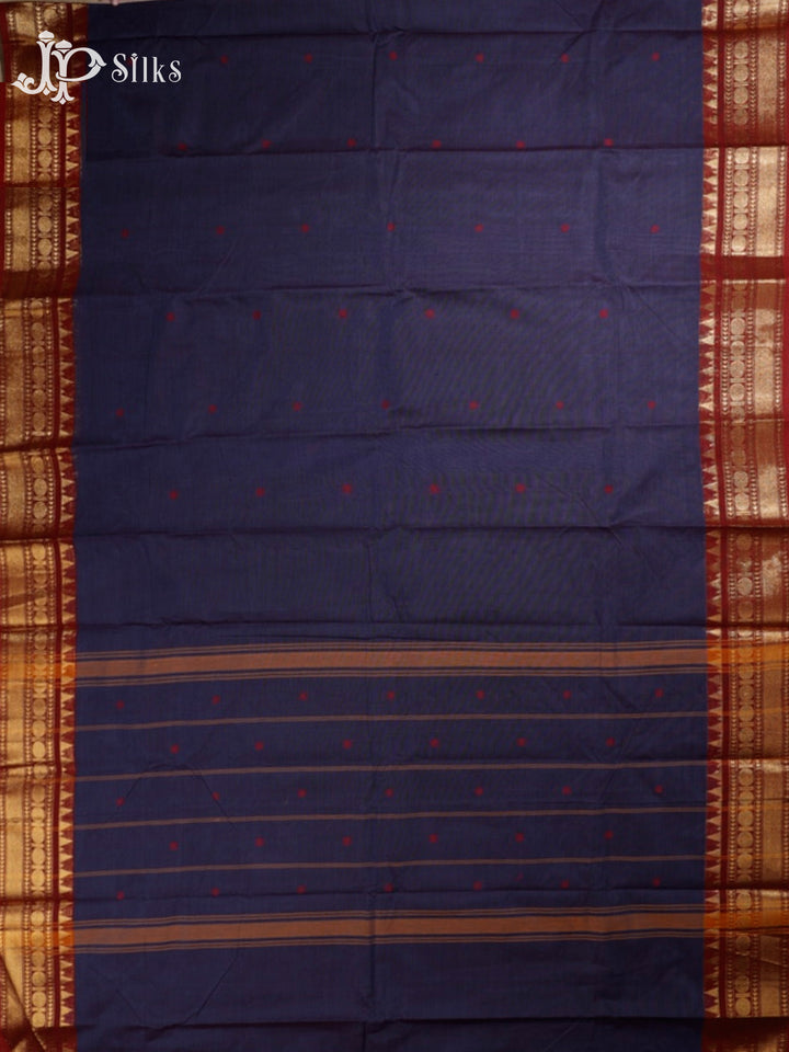 Dark Lavender theni Cotton Saree - G414 “View4”