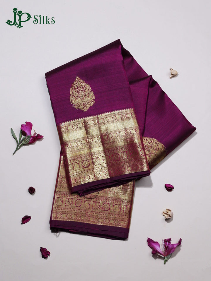 Wine Kanchipuram Silk Saree - G41