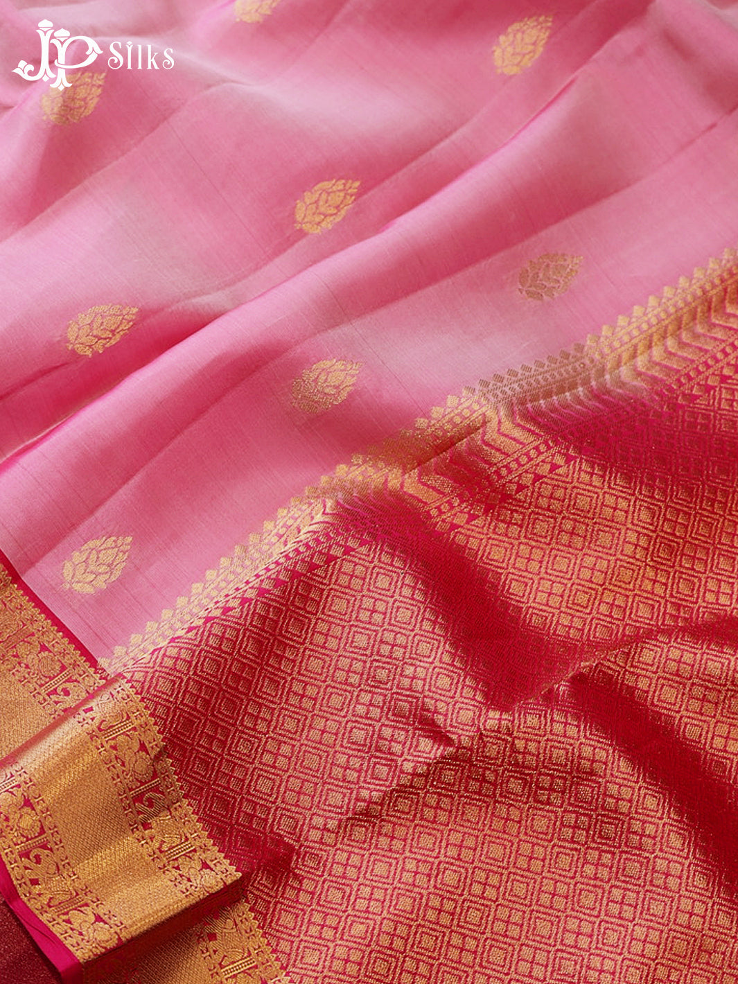 Baby Pink & Rani Pink Pure Silk Mix Saree - G928