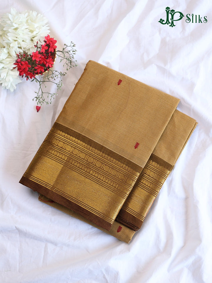 Wheat Beige Theni Cotton Saree - G905