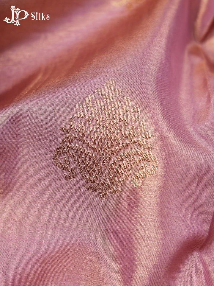 Pastel Pink Kanchipuram Tissue Fancy Silk Saree - F3572
