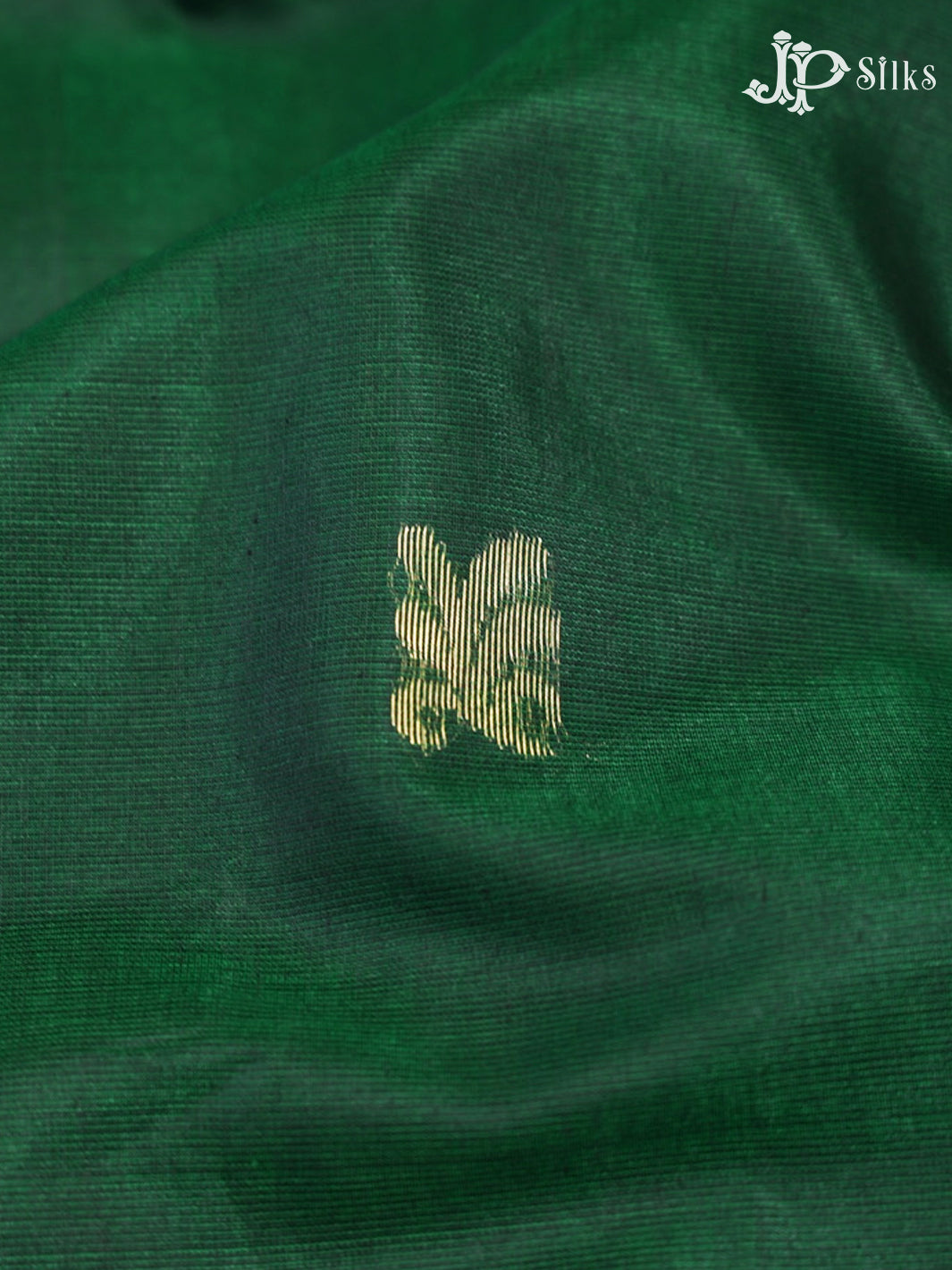 Bottle Green and Brown Kora Cotton Saree - G918