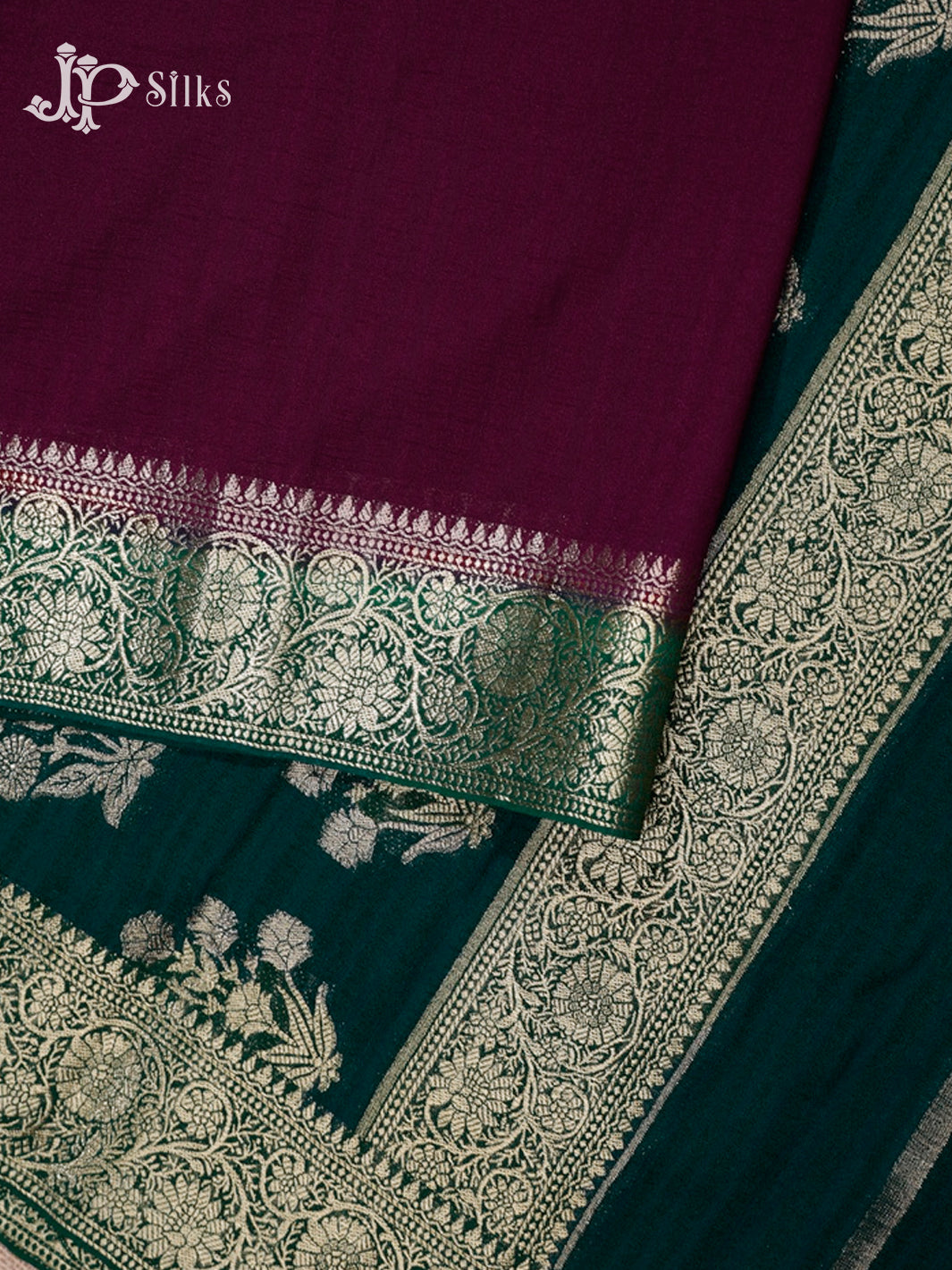Maroon Semi Khaddi Georgette Saree - G496-view3